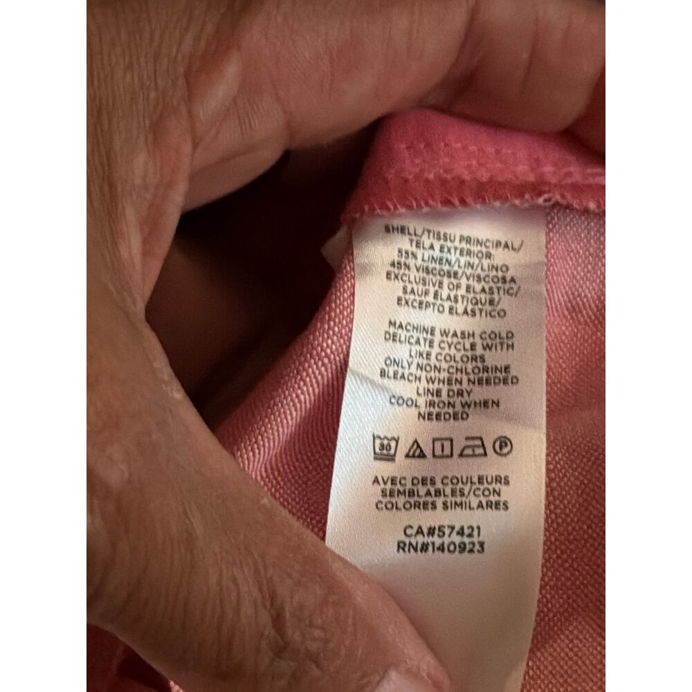Loft pink linen blend jumpsuit NWT 12 - Picture 8 of 8